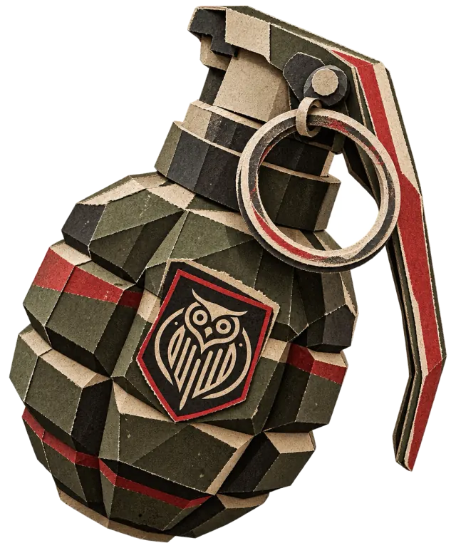 ISGI patterned grenade illustration