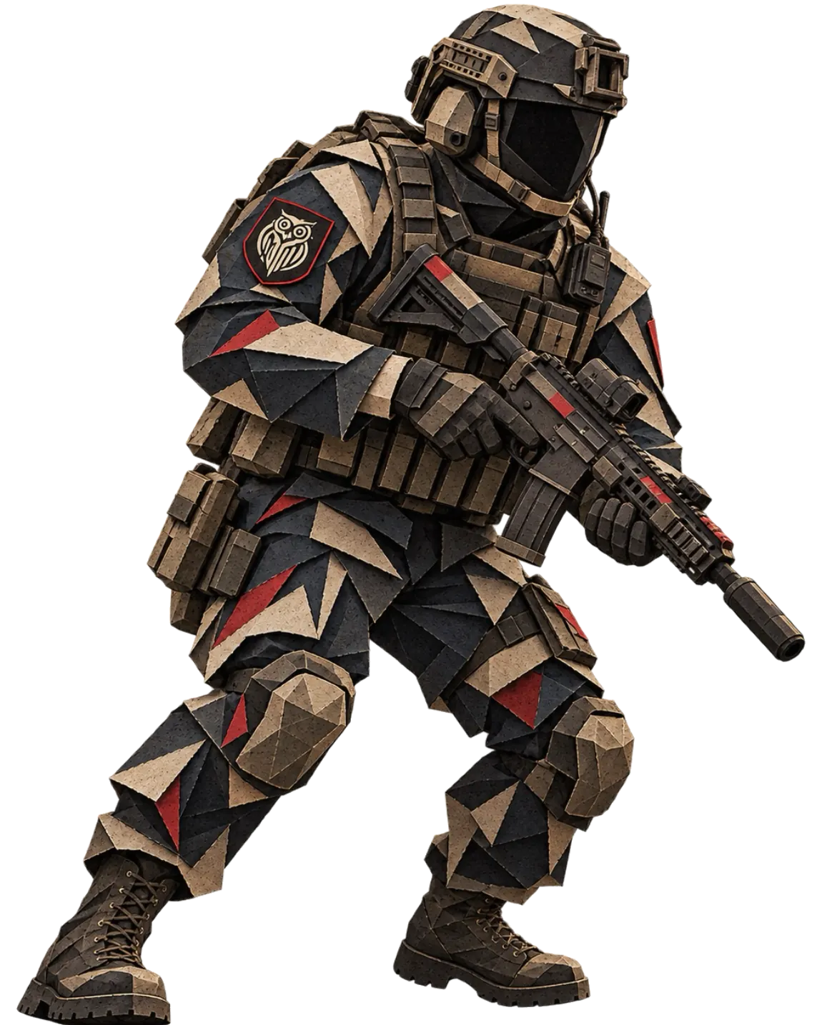 ISGI armoured soldier with the owl patch